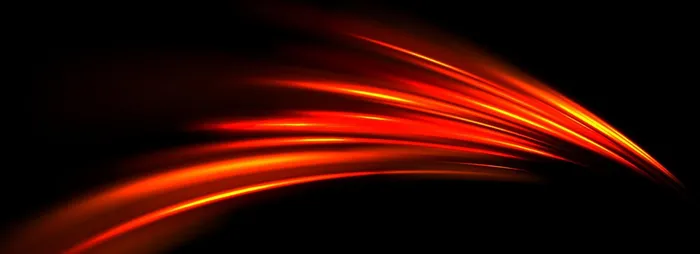 Neon light trails illustrating the momentum of AI transformation