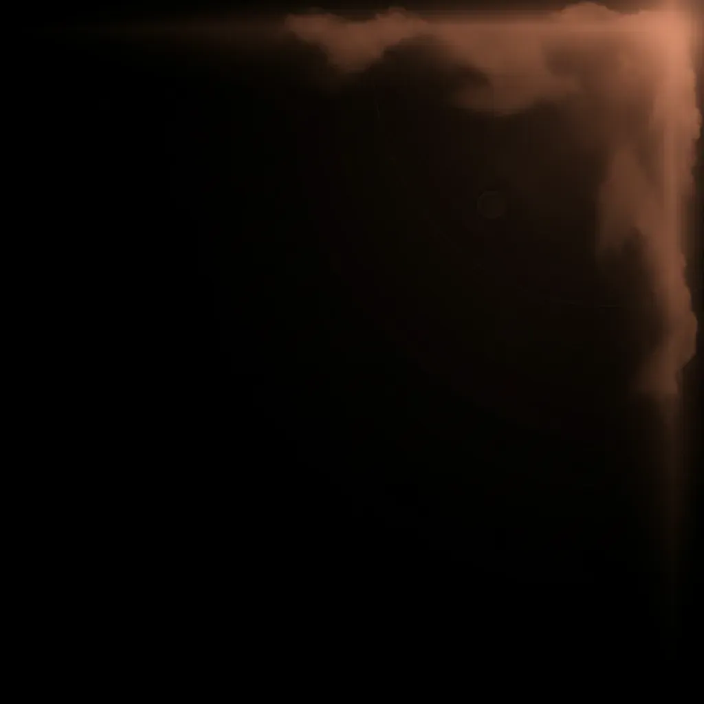 Abstract warm light on a dark field