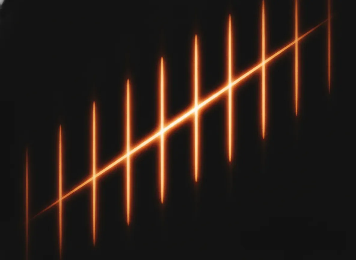 Abstract warm light on a dark field